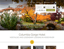 Tablet Screenshot of columbiagorgehotel.com